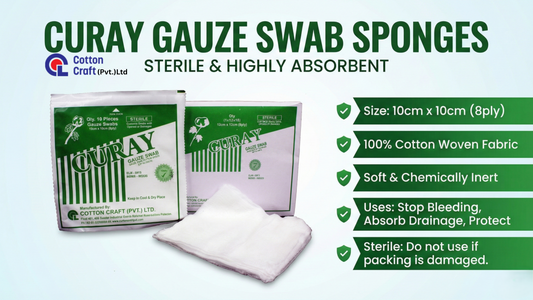 Curay Gauze Swab Sponges(Gauze cloth BP 13-Light)