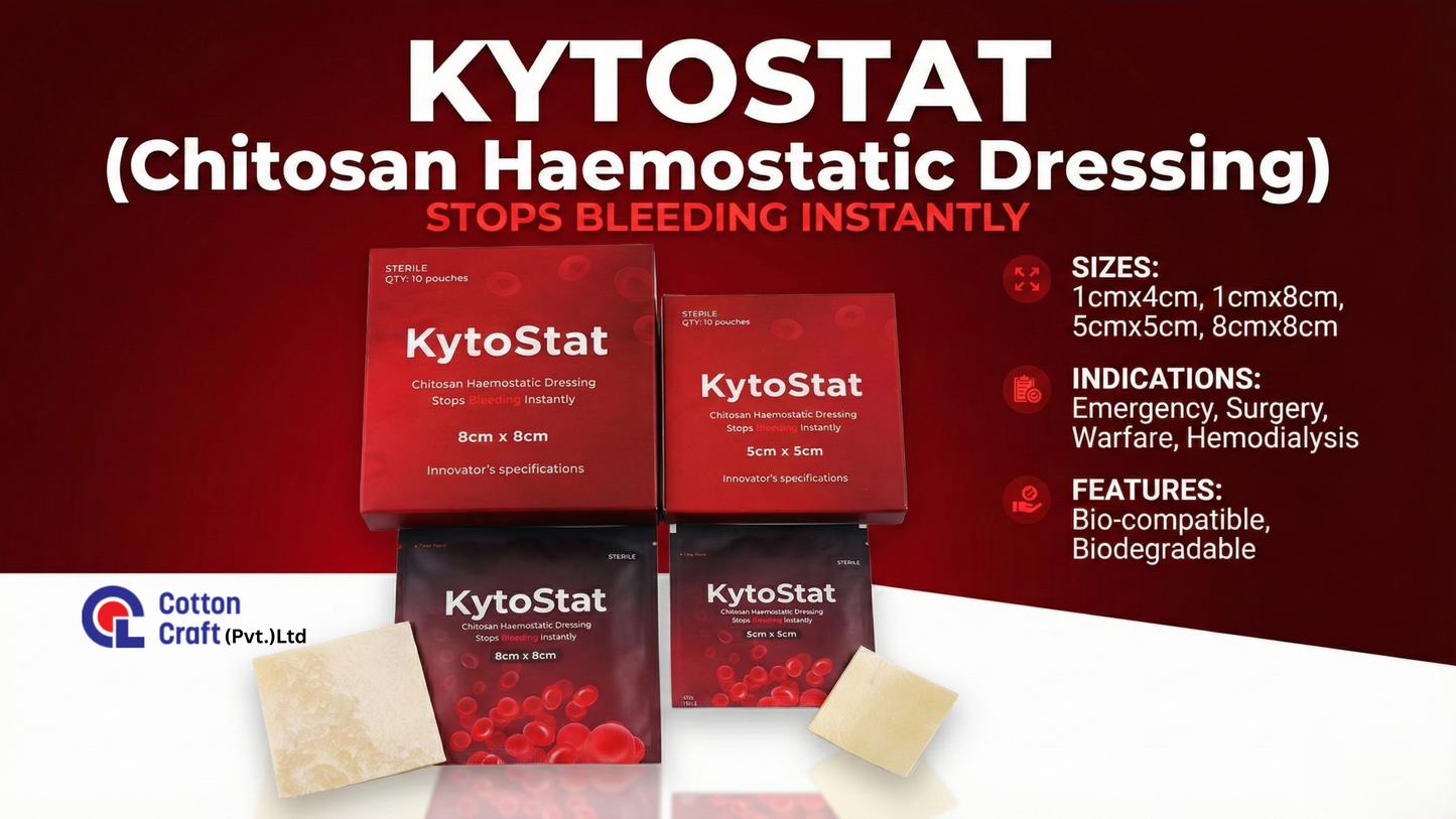 KytoStat (Chitosan Haemostatic Dressing)