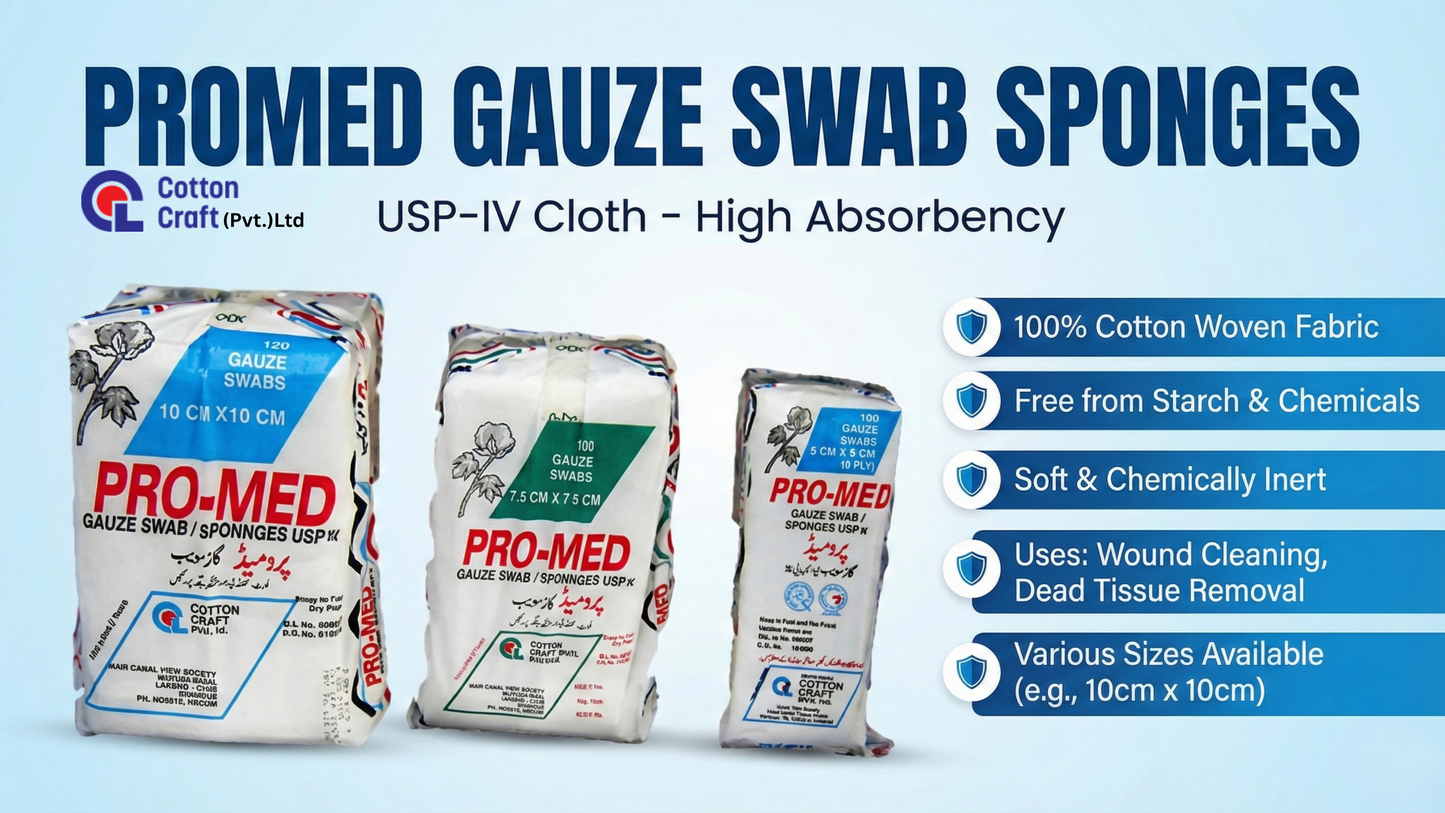Promed Gauze Swab Sponges (USP-IV Cloth)